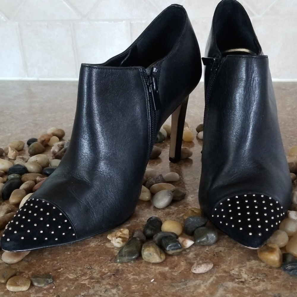 White House Black Market leather booties